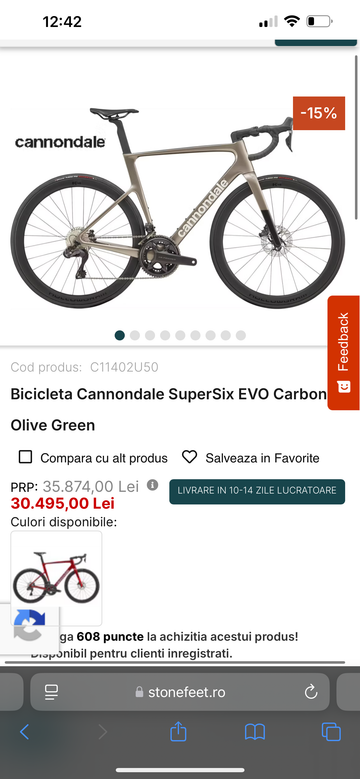 Brugt Cannondale SuperSix EVO 2 2025 Road & Gravel — billede 2 af 5