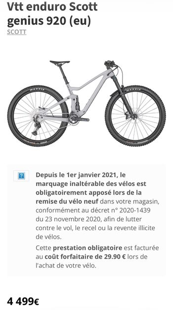 Used Scott Genius 920 2022 2022 Mountainbike — image 2 of 3
