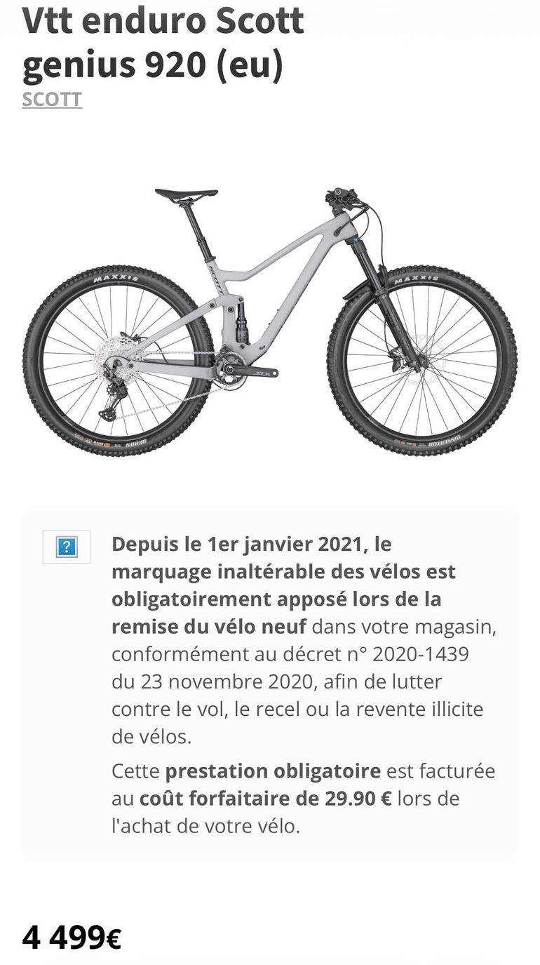 Used Scott Genius 920 2022 2022 Mountainbike — image 2 of 3