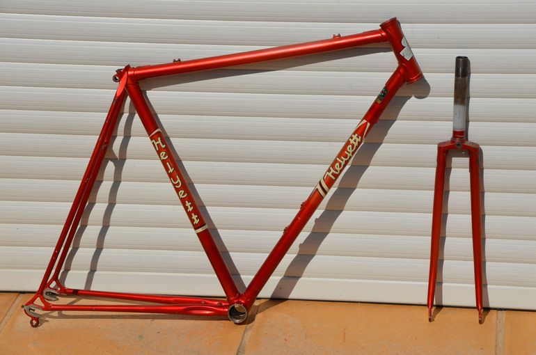 Used Helyett Vintage French Helyett Spéciale Road Bike Frame And Fork Made From Full Reynolds 531 Steel Tubing. Frameset 1981 Road & Gravel, Red — image 2 of 41