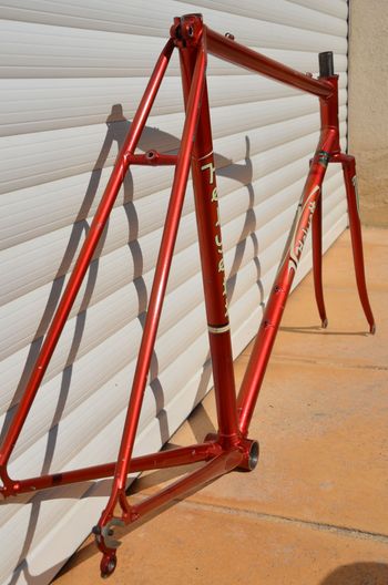 Used Helyett Vintage French Helyett Spéciale Road Bike Frame And Fork Made From Full Reynolds 531 Steel Tubing. Frameset 1981 Road & Gravel, Red — image 12 of 41