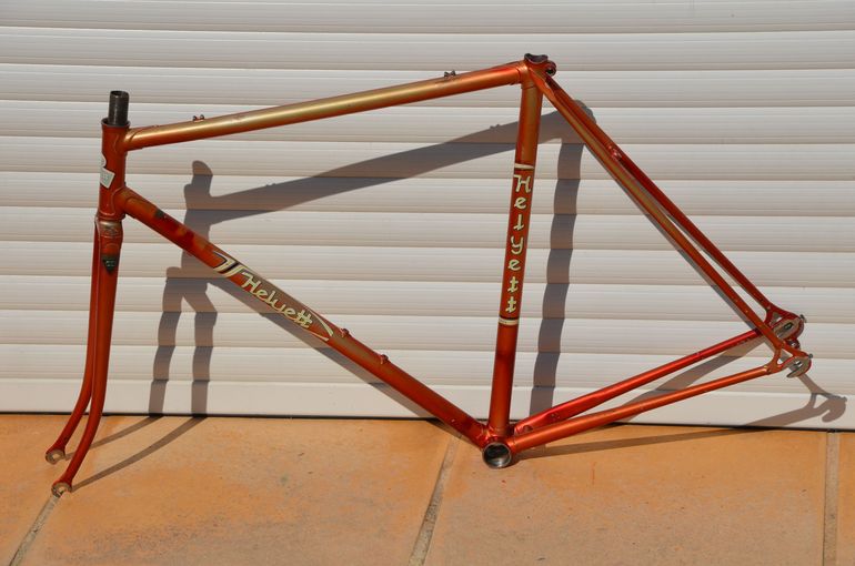 Used Helyett Vintage French Helyett Spéciale Road Bike Frame And Fork Made From Full Reynolds 531 Steel Tubing. Frameset 1981 Road & Gravel, Red — image 20 of 41