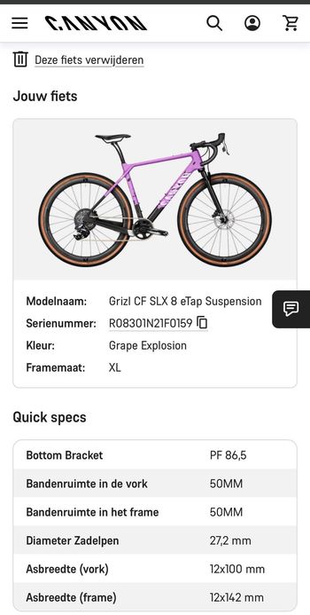 Canyon, Grizl CF SLX 8 eTap Suspension 2023