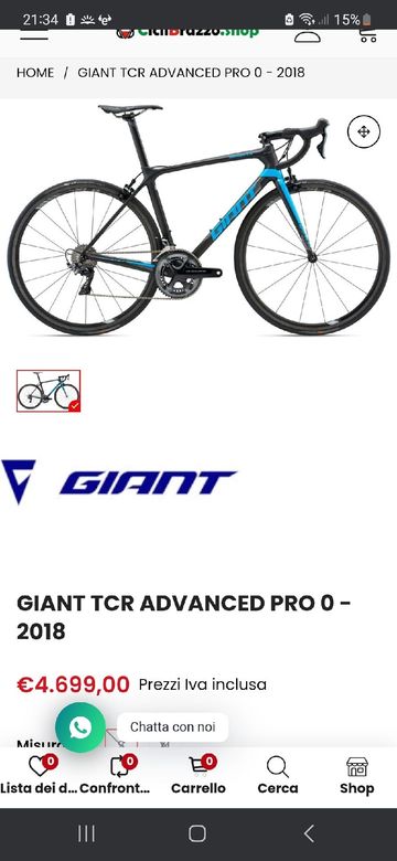 Used Giant tcr Custom Shimano Dura Ace 2018 Road & Gravel, Blue — image 5 of 8