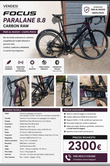 Tweedehands Focus PARALANE 8.8 2024 2024 Road & Gravel — afbeelding 2 van 7