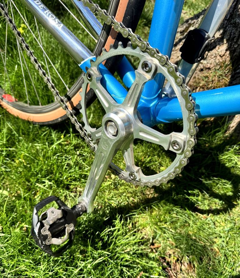 Used De Rosa SLX Professional, Set Up As Fixed-gear 1986 Road & Gravel, Blue — image 3 of 14