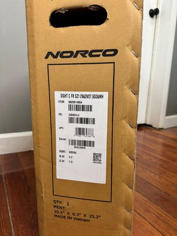 Used Norco Sight C Framekit 2024 Frameset 2024 Mountainbike, White, 29 — image 4 of 6