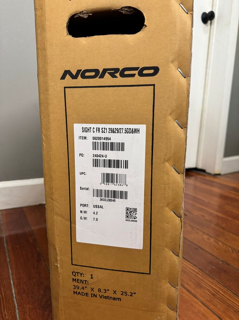 Used Norco Sight C Framekit 2024 Frameset 2024 Mountainbike, White, 29 — image 4 of 6