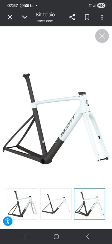 Used Scott Addict RC Pro 2025 Frameset 2025 Road & Gravel, White — image 2 of 3