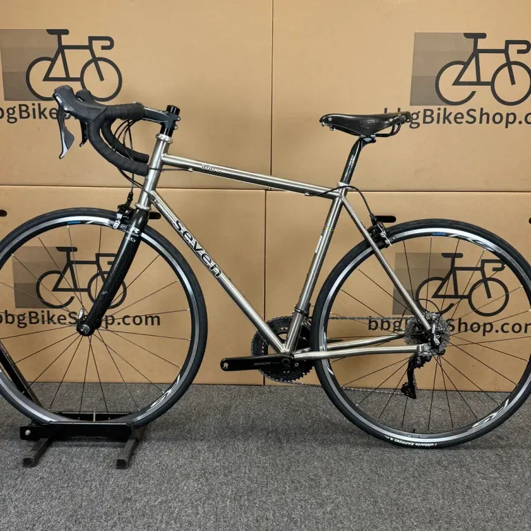 Used Seven Cycles Seven Cycles Alaris (Axiom S) Titanium 3AL/2.5V Road Bike-2004 (54cm) 2004 Road & Gravel, Light Gray — image 2 of 8