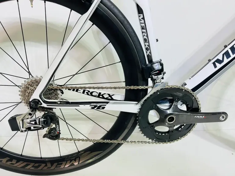 Used Eddy Merckx Eddy Merckx San Remo 76 - SRAM RED ETAP 11-Speed  2017 (61cm) 2017 Road & Gravel, White — image 5 of 7