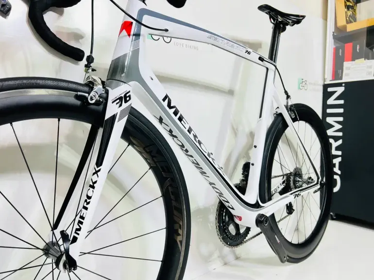 Used Eddy Merckx Eddy Merckx San Remo 76 - SRAM RED ETAP 11-Speed  2017 (61cm) 2017 Road & Gravel, White — image 6 of 7