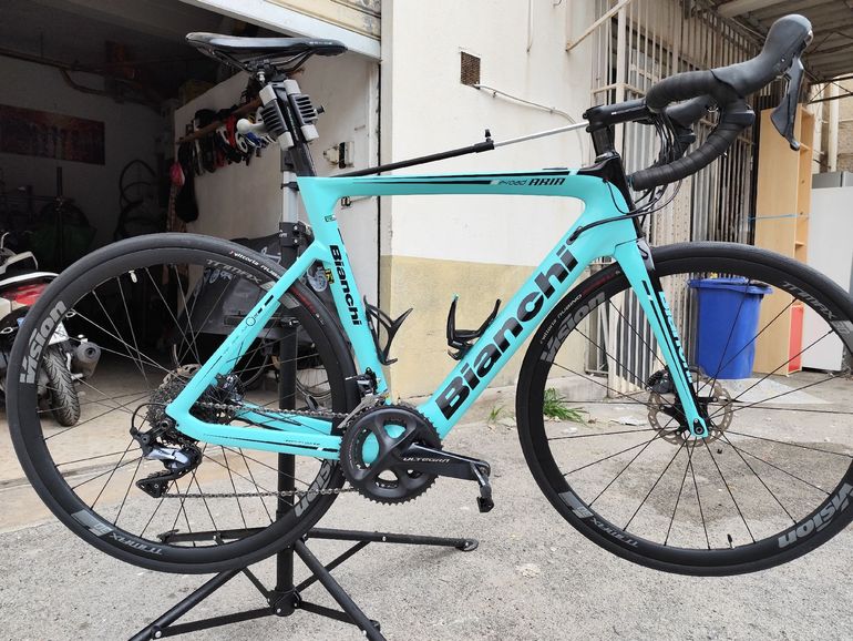 Used Bianchi Aria e-road Shimano Ultegra 2018 Road & Gravel, Verde — image 5 of 10