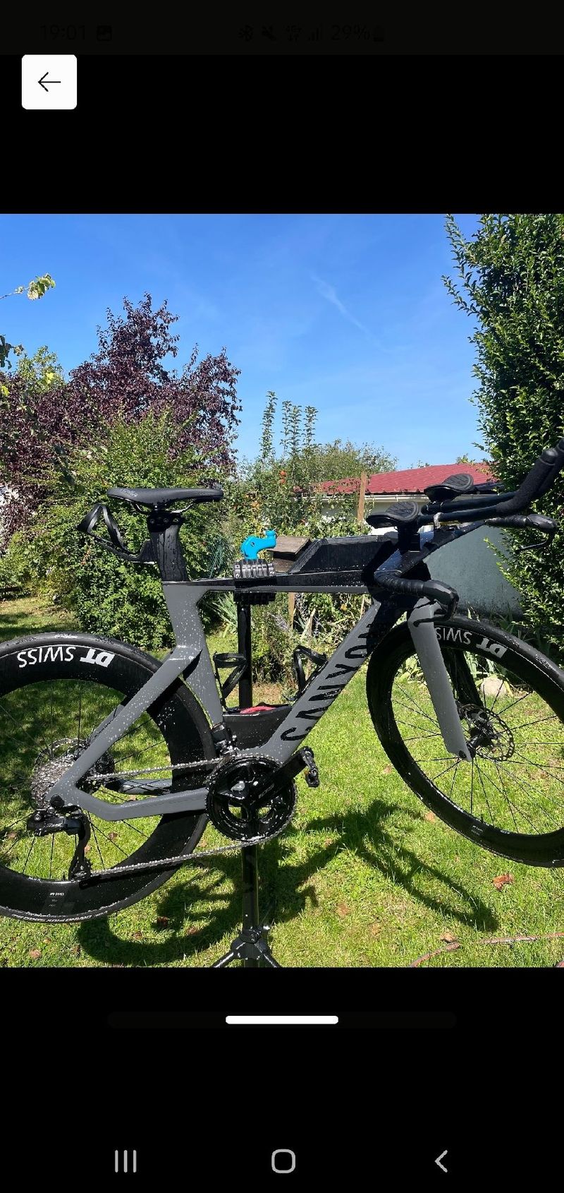 Used Canyon Speedmax CF 7 Di2 2024 2024 Road & Gravel, Light Gray — image 2 of 4