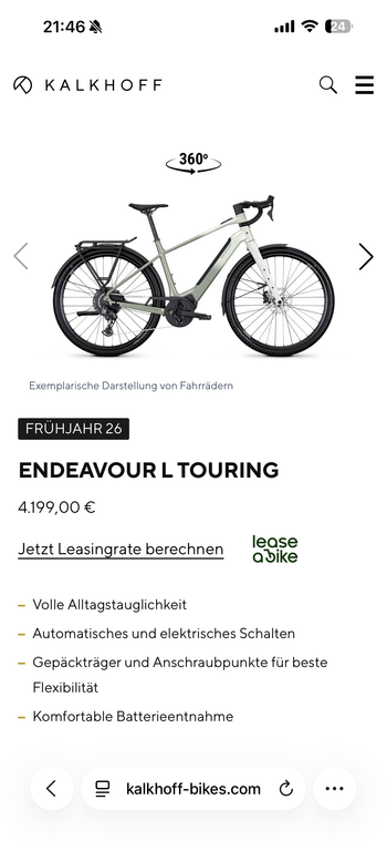 Kalkhoff, Endeavour L Touring 2026