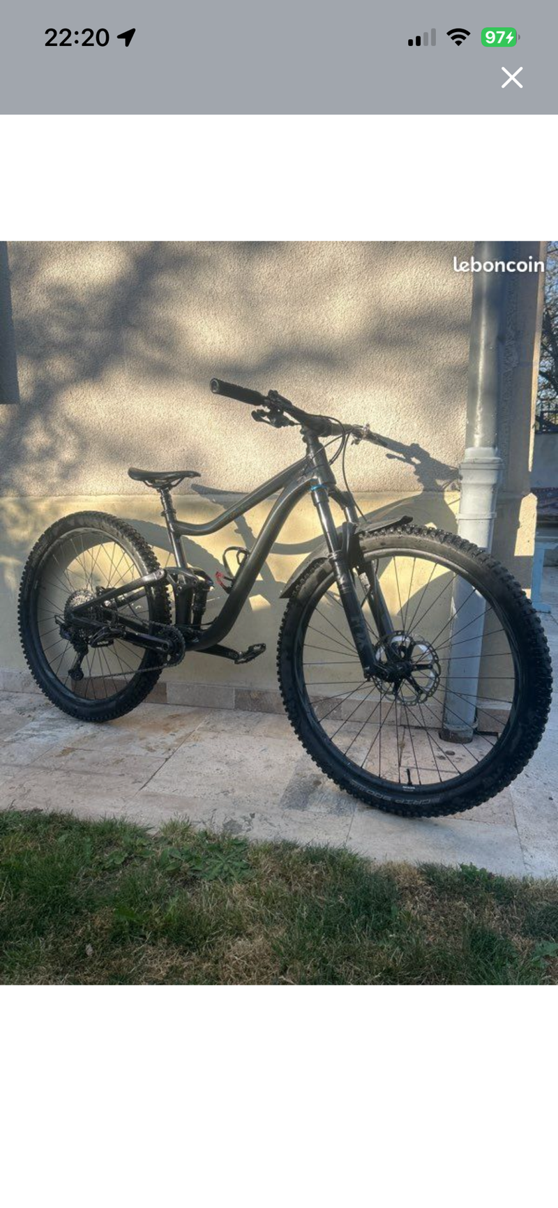 Gebrauchtes Giant Trance Shimano Deore XT 2022 Mountainbike, Schwarz — Bild 2 von 11