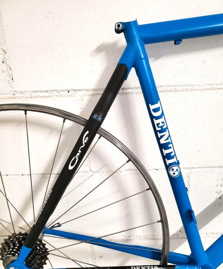 Used Mino Denti TELAIO CORSA ACCIAIO COLUMBUS ZONA CARBONIO COLUMBUS CARVE Frameset 2005 Road & Gravel, Blue — image 4 of 6