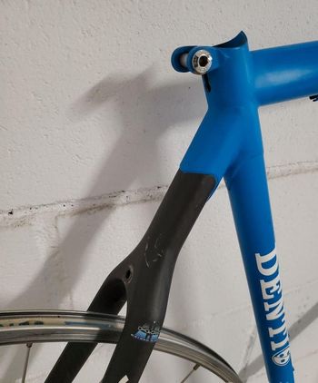 Used Mino Denti TELAIO CORSA ACCIAIO COLUMBUS ZONA CARBONIO COLUMBUS CARVE Frameset 2005 Road & Gravel, Blue — image 5 of 6