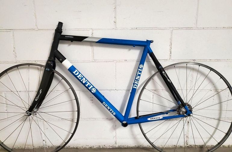 Used Mino Denti TELAIO CORSA ACCIAIO COLUMBUS ZONA CARBONIO COLUMBUS CARVE Frameset 2005 Road & Gravel, Blue — image 3 of 6
