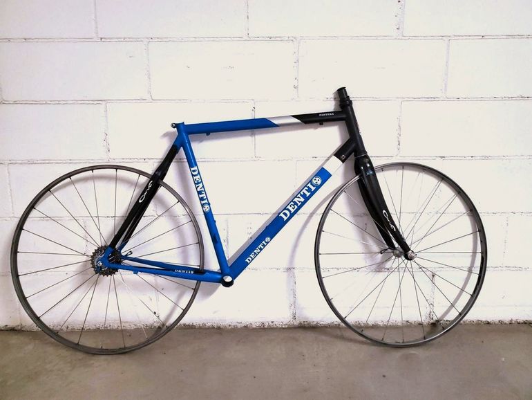 Used Mino Denti TELAIO CORSA ACCIAIO COLUMBUS ZONA CARBONIO COLUMBUS CARVE Frameset 2005 Road & Gravel, Blue — image 1 of 6