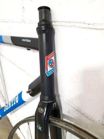 Used Mino Denti TELAIO CORSA ACCIAIO COLUMBUS ZONA CARBONIO COLUMBUS CARVE Frameset 2005 Road & Gravel, Blue — image 2 of 6
