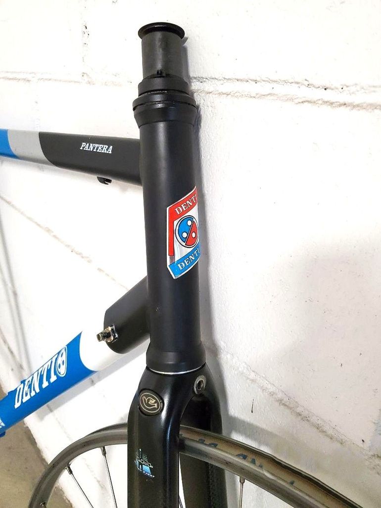Used Mino Denti TELAIO CORSA ACCIAIO COLUMBUS ZONA CARBONIO COLUMBUS CARVE Frameset 2005 Road & Gravel, Blue — image 2 of 6