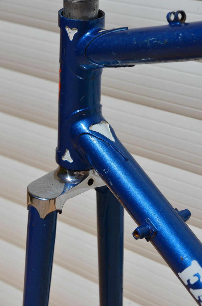 Used Famina Vintage Famina Professional Road Bike Frame And Fork Made From Columbus Aelle Steel Tubing. Frameset 1979 Road & Gravel, Blue — image 35 of 37