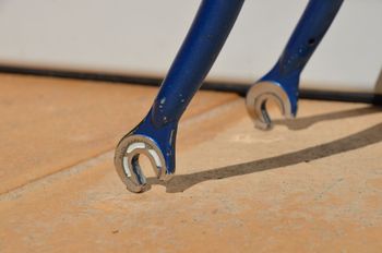 Used Famina Vintage Famina Professional Road Bike Frame And Fork Made From Columbus Aelle Steel Tubing. Frameset 1979 Road & Gravel, Blue — image 31 of 37