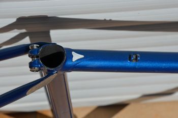 Used Famina Vintage Famina Professional Road Bike Frame And Fork Made From Columbus Aelle Steel Tubing. Frameset 1979 Road & Gravel, Blue — image 19 of 37