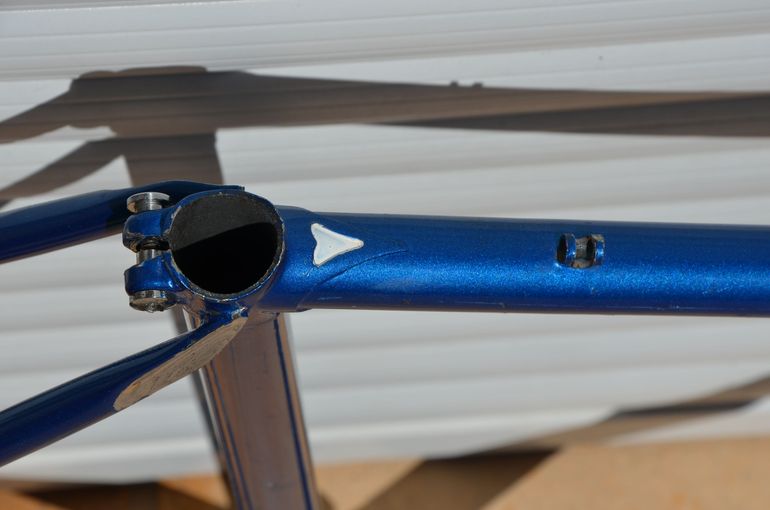 Used Famina Vintage Famina Professional Road Bike Frame And Fork Made From Columbus Aelle Steel Tubing. Frameset 1979 Road & Gravel, Blue — image 19 of 37