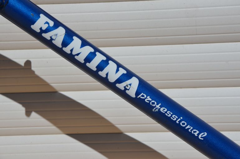 Used Famina Vintage Famina Professional Road Bike Frame And Fork Made From Columbus Aelle Steel Tubing. Frameset 1979 Road & Gravel, Blue — image 27 of 37