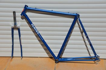 Used Famina Vintage Famina Professional Road Bike Frame And Fork Made From Columbus Aelle Steel Tubing. Frameset 1979 Road & Gravel, Blue — image 20 of 37