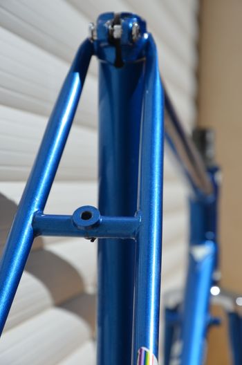 Used Famina Vintage Famina Professional Road Bike Frame And Fork Made From Columbus Aelle Steel Tubing. Frameset 1979 Road & Gravel, Blue — image 15 of 37