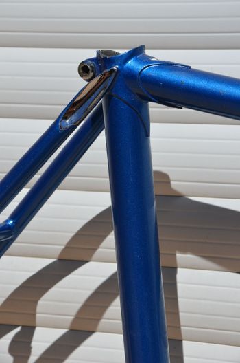 Used Famina Vintage Famina Professional Road Bike Frame And Fork Made From Columbus Aelle Steel Tubing. Frameset 1979 Road & Gravel, Blue — image 5 of 37