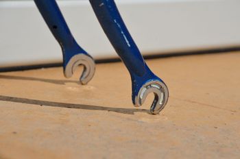Used Famina Vintage Famina Professional Road Bike Frame And Fork Made From Columbus Aelle Steel Tubing. Frameset 1979 Road & Gravel, Blue — image 13 of 37