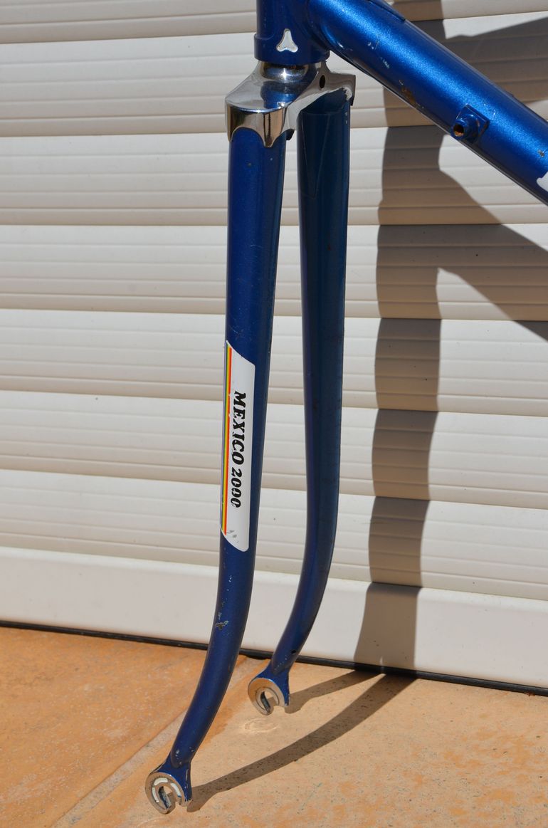 Used Famina Vintage Famina Professional Road Bike Frame And Fork Made From Columbus Aelle Steel Tubing. Frameset 1979 Road & Gravel, Blue — image 26 of 37