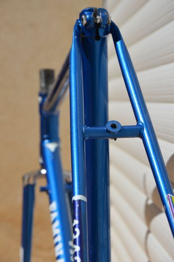 Used Famina Vintage Famina Professional Road Bike Frame And Fork Made From Columbus Aelle Steel Tubing. Frameset 1979 Road & Gravel, Blue — image 33 of 37