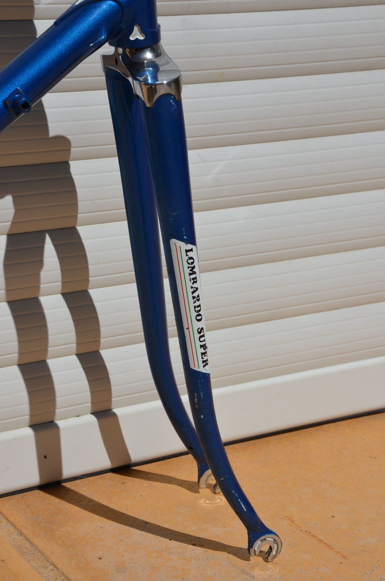 Used Famina Vintage Famina Professional Road Bike Frame And Fork Made From Columbus Aelle Steel Tubing. Frameset 1979 Road & Gravel, Blue — image 7 of 37