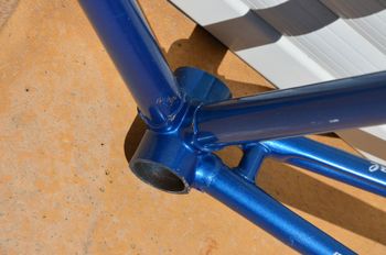 Used Famina Vintage Famina Professional Road Bike Frame And Fork Made From Columbus Aelle Steel Tubing. Frameset 1979 Road & Gravel, Blue — image 28 of 37