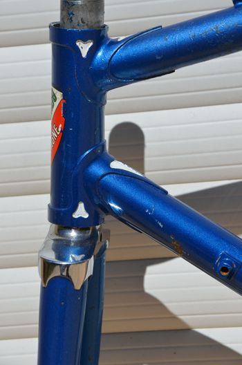 Used Famina Vintage Famina Professional Road Bike Frame And Fork Made From Columbus Aelle Steel Tubing. Frameset 1979 Road & Gravel, Blue — image 25 of 37