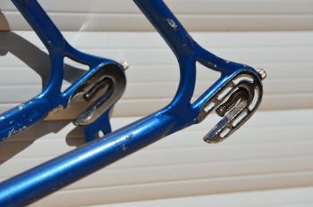Used Famina Vintage Famina Professional Road Bike Frame And Fork Made From Columbus Aelle Steel Tubing. Frameset 1979 Road & Gravel, Blue — image 30 of 37