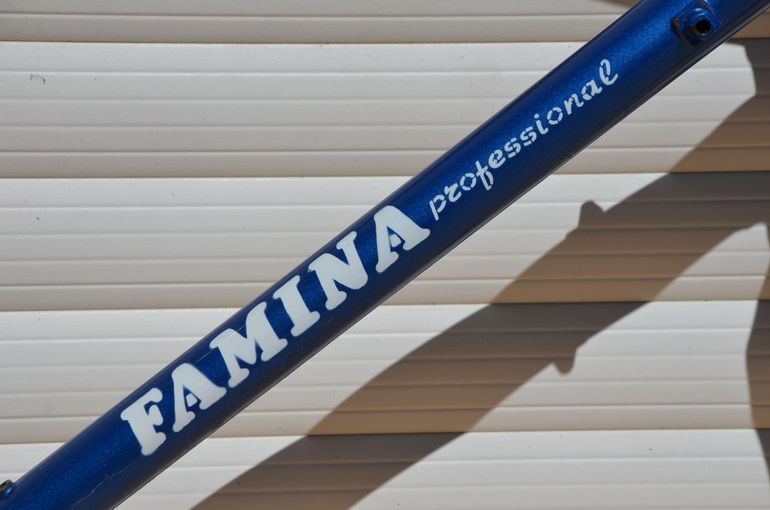 Used Famina Vintage Famina Professional Road Bike Frame And Fork Made From Columbus Aelle Steel Tubing. Frameset 1979 Road & Gravel, Blue — image 8 of 37