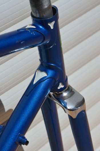 Used Famina Vintage Famina Professional Road Bike Frame And Fork Made From Columbus Aelle Steel Tubing. Frameset 1979 Road & Gravel, Blue — image 17 of 37