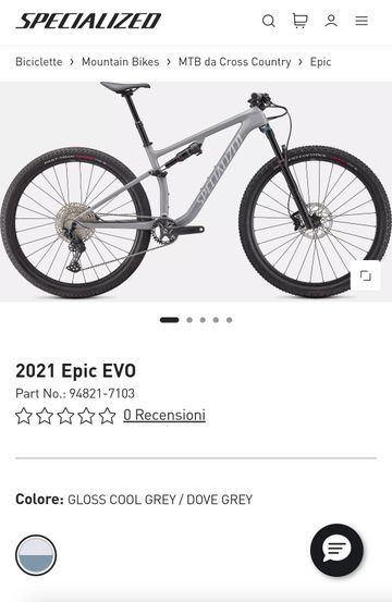 Used Specialized Epic EVO 2021 2021 Mountainbike, Light Gray, 29 — image 8 of 8