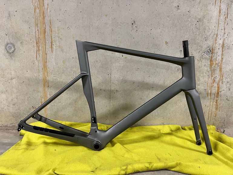 Used Light Carbon Light Carbon Custom Frameset 2024 Road & Gravel, Light Gray — image 1 of 10