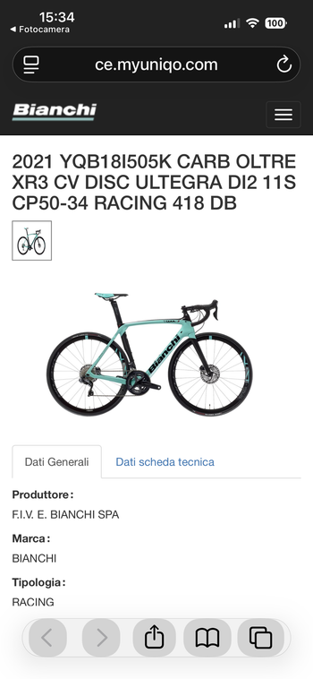 Used Bianchi Oltre XR3 Ultegra Di2 2020 2020 Road & Gravel, Green — image 48 of 50