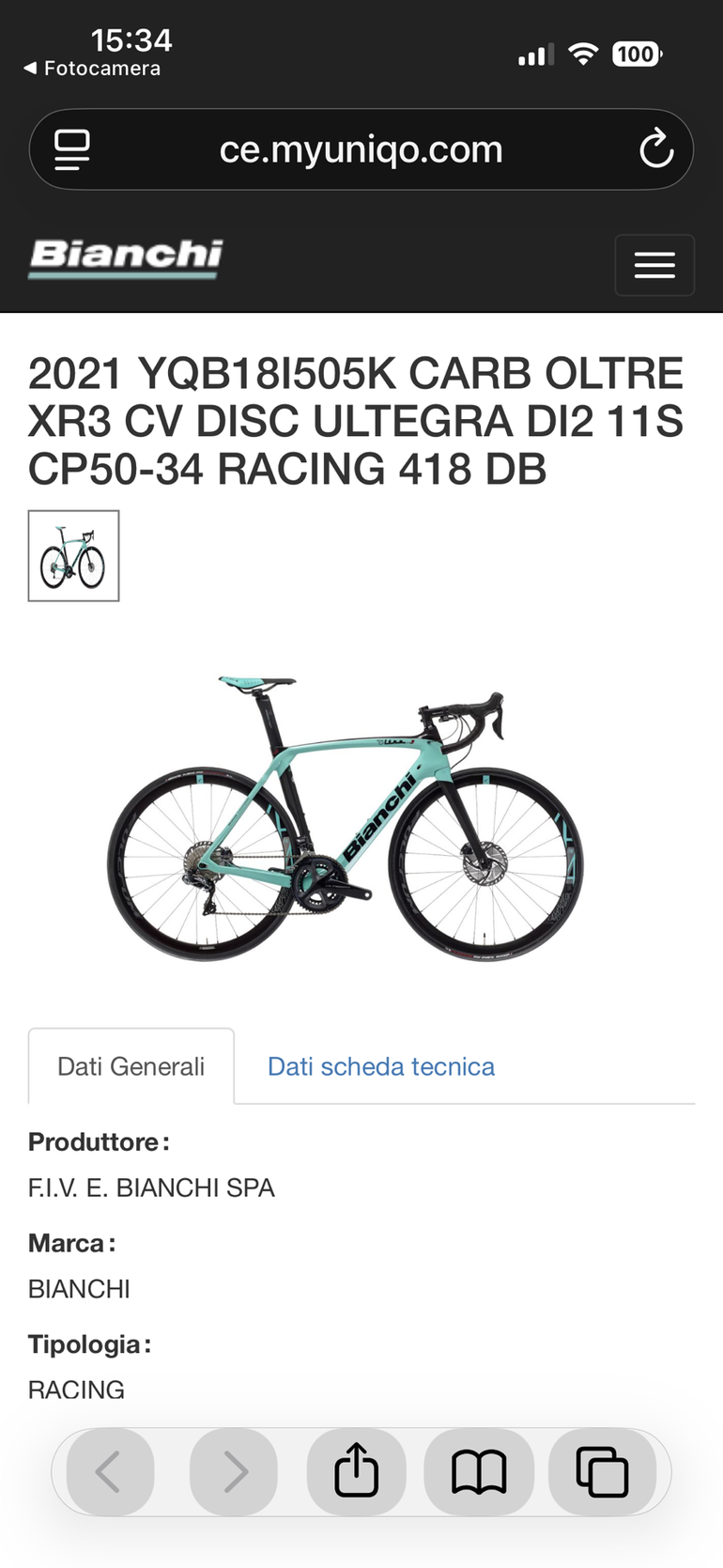 Used Bianchi Oltre XR3 Ultegra Di2 2020 2020 Road & Gravel, Green — image 48 of 50