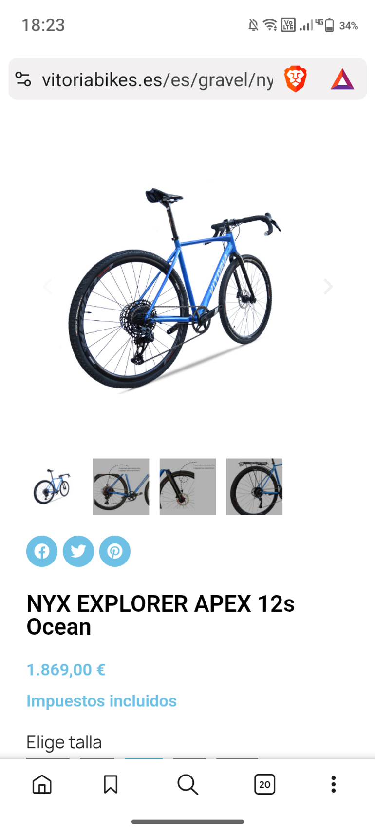Used Vitoria Nyxexplorer 2025 Road & Gravel — image 1 of 3
