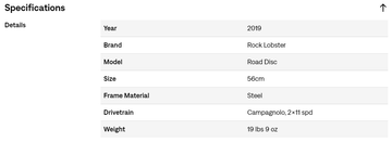 Used Rock Lobster Road Disc 2019 Road & Gravel, Red — image 9 of 10
