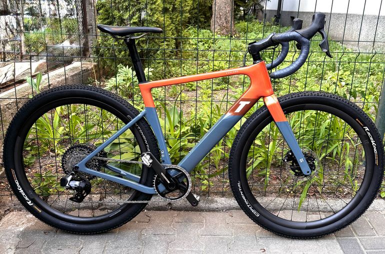 Used 3T Racemax Exploro 3T Racemax Exploro Custom SRAM Rival eTap AXS 2023 Road & Gravel, Orange — image 1 of 12